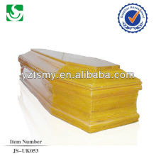 wholesale European style larch wood human coffin made in China